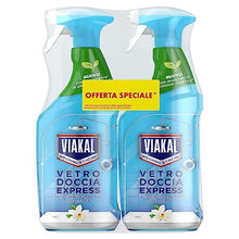 Carica l'immagine nel visualizzatore di Gallery, Viakal Vetro Doccia Spray Anticalcare, Doppia Confezione (2 x 720ml), Fragranza Orchidea Bianca, Tecnologia Anti-Goccia, Elimina Fino Calcare e Residui di Sapone, Brillantezza a Lungo