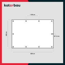 Carica l'immagine nel visualizzatore di Gallery, KOTARBAU® Telo Impermeabile Esterno 4 x 6 m, Blu, 60 g/m²