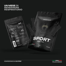 Carica l'immagine nel visualizzatore di Gallery, Brezza - 30 Cerotti Nasali - per Attività Sportiva - Ipoallergenici - Massima Tenuta, Riduce la Fatica - Design Tecnico 