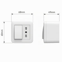 Carica l'immagine nel visualizzatore di Gallery, Electraline 60477 contenitore da superficie con presa bivalente e interruttore/deviatore FIXA 10A, bianco, IP40, compati