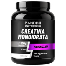 Carica l'immagine nel visualizzatore di Gallery, Bandini® Creatina Monoidrata in Polvere 500g Pura al 100% - Con dosatore
