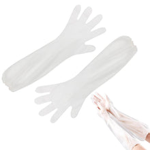 Carica l'immagine nel visualizzatore di Gallery, 20 Pezzi Guanti Cucina Lunghi Guanti Plastica Impermeabili Protezione Mani Braccia Cucina Pulizia Alimentare Trasparente