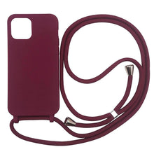 Carica l'immagine nel visualizzatore di Gallery, Cover Compatible con iPhone 15(6.1"),Cellulare Girocollo Custodia con Cordino TPU corda Silicone Case Bumper per iPhone 