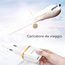 Carica l'immagine nel visualizzatore di Gallery, Caricatore USB da Muro, 3.1A 5V Caricabatterie Alimentatore Presa USB 2 Porte, Spina per modelli iPhone XS Max XR X 8 7 