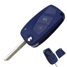 Carica l'immagine nel visualizzatore di Gallery, Guscio chiave per Fiat Panda Bravo Qubo Grande Punto Idea Stilo - 2 Tasti Blu - Plip telecomando con Lama Phonillico®