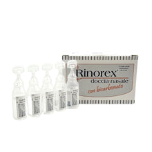Carica l'immagine nel visualizzatore di Gallery, RINOREX DOCCIA BICARBONATO 15FX5ML, Soluzione Salina Ipertonica Al 3% Idoneo Per Doccia Nasale Micronizzata, Per la tera