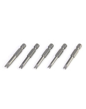 Carica l'immagine nel visualizzatore di Gallery, QWORK® 5 Pz Cacciavite a U in Lega di Acciaio S2 50mm Lunghezza 1/4" Codolo Esagonale, Set di Punte Magnetiche per Cacci