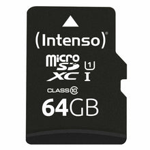 Carica l'immagine nel visualizzatore di Gallery, Intenso Premium Scheda di Memoria microSDXC da 64 GB Class 10 UHS-I (con Adattatore SD), Nero