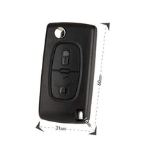 Carica l'immagine nel visualizzatore di Gallery, Guscio Chiave in Silicone Nero Compatibile Citroen C3, C4, C5, C2 Picasso e Peugeot 107, 206, 207, 307, 308, 406, 407 De