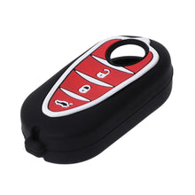Carica l'immagine nel visualizzatore di Gallery, Cover Chiave compatibile per Alfa Romeo Giulietta Mito – Custodia Telecomando 3 Tasti in Silicone Rosso e Bianco – Gusci