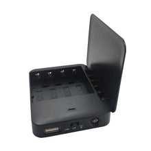 Carica l'immagine nel visualizzatore di Gallery, Caricabatteria per telefono di emergenza alimentato a batteria USB, portatile, 4 batterie AA, presa (nero)