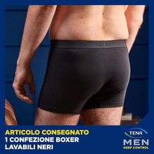 Carica l'immagine nel visualizzatore di Gallery, TENA MEN Boxer Protettivi Lavabili e Riutilizzabili, Nero