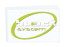 Carica l'immagine nel visualizzatore di Gallery, StampaGenerale® - 4 Pz Adesivi AntiFurto Auto "Block System" in Pvc (5,5x3,5 Cm) Sticker Deterrente Visivo Resistente e 