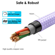 Carica l'immagine nel visualizzatore di Gallery, Cavo di Ricarica per iPhone 15, Cavo Ricarica Rapida USB C a USB C 60W per Phone 15, iPad Pro 2022, MacBook Pro, Samsung