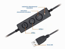 Carica l'immagine nel visualizzatore di Gallery, LEDLUX 1 Pezzo Cuffia Monoaurale Con USB Microfono Auricolare Professionale Per PC Notebook Aziendale Ufficio Call Cente