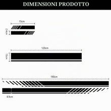 Carica l'immagine nel visualizzatore di Gallery, 5 Pezzi Adesivi Auto Tuning,Includere 1 Adesivo per Il Cappuccio+2 Adesivi Laterali per Auto+2 Adesivi a Specchio,Imperm