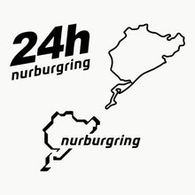 Carica l'immagine nel visualizzatore di Gallery, Autodomy Confezione Adesivi Nurburgring 3 Pezzi per Auto o Moto | Adesivo Circuito Nurburgring (Nero)