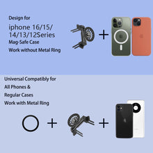 Carica l'immagine nel visualizzatore di Gallery, ICAILIN Porta cellulare auto magnetico da auto Rotazione a 360 ° Supporto per telefono con bocchetta dell'aria circolare