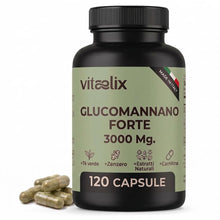 Carica l'immagine nel visualizzatore di Gallery, Glucomannano Forte 3000mg Made in Italy - Integratore ad Effetto Saziante per Controllo Peso Corporeo - Supporto Natural