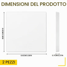 Carica l'immagine nel visualizzatore di Gallery, 2 Pezzi Copertura Cieca da Incasso, Coperture Autoadesive per Prese Elettriche, Placca da Parete Vuota in Plastica, 8,6 