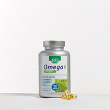 Carica l'immagine nel visualizzatore di Gallery, ESI, Omega V Vegan, Integratore Alimentare di Acidi Grassi Omega 3, 6, 7, 9 con Olio di Semi di Lino, Contribuisce ai No