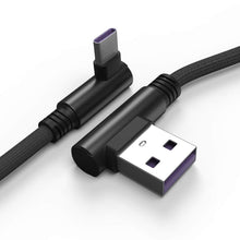 Carica l'immagine nel visualizzatore di Gallery, Techgear - Cavo USB C (90 gradi), colore nero