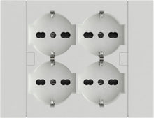 Carica l'immagine nel visualizzatore di Gallery, Electraline 22105 Multipresa da incasso Quadra 4 Posti Universali P40, compatibile con tutte le scatole da incasso 3 pos
