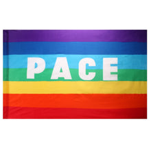 Carica l'immagine nel visualizzatore di Gallery, Bandiera Pace Arcobaleno 90x150cm, Dell'Ucraina, Rainbow Flag per Interno, Esterno, Giardino (A)