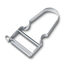 Carica l'immagine nel visualizzatore di Gallery, Victorinox Pelapatate STAR, pelapatate a doppio taglio con lama a pendolo, extra affilato, manico in metallo, Swiss Made