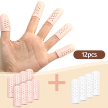 Carica l'immagine nel visualizzatore di Gallery, 12 pezzi Proteggi Dita in Silicone,Gel Manicotti per Dita e Pollici,Proteggi Dita Pollici, Elasticità Gel Protezioni Per