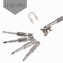 Carica l'immagine nel visualizzatore di Gallery, Mesee Set di 5 Punte per Cacciavite a Testa Triangolare da 50mm Punte Cacciaviti Triangolari Magnetiche con 6,35mm Gambo