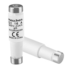 Carica l'immagine nel visualizzatore di Gallery, Heschen Collegamenti di fusibile neozed in ceramica, Link fusibile tipo DI, 16A 500VAC, tipo gG, per la protezione di ca