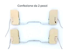 Carica l'immagine nel visualizzatore di Gallery, Set 2 Portalampade R7s Beige - 117mm - 118mm per lampade alogene e Led base in porcellana