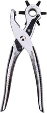 Carica l'immagine nel visualizzatore di Gallery, Amazon Basics Set pinza fustellatrice, per il cuoio, rotante, per fori di diverse dimensioni, Argento