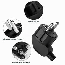 Carica l'immagine nel visualizzatore di Gallery, AXFEE 2 Pezzi Spina Europea, Spina Schuko Angolare, 16A 250V- Nero
