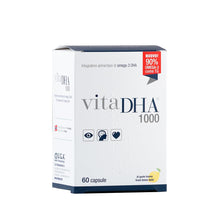 Carica l'immagine nel visualizzatore di Gallery, VitaDHA 1000 Omega 3 IFOS 5 Stelle (60 Capsule) - Omega3 per Adulti e Bambini - 500mg di DHA ad Alta Biodisponibilità