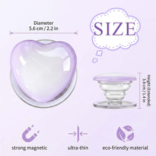 Carica l'immagine nel visualizzatore di Gallery, 2 Pezzi Supporto magnetico con design cuore per smartphone, impugnatura pieghevole, compatibile con tablet