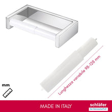 Carica l'immagine nel visualizzatore di Gallery, Schläfer 281815 | Rullino porta carta igienica universale, porta rotolo, portarotolo a muro con molla per bagno wc in ab