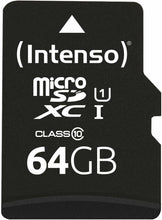 Carica l'immagine nel visualizzatore di Gallery, Intenso Premium Scheda di Memoria microSDXC da 64 GB Class 10 UHS-I (con Adattatore SD), Nero
