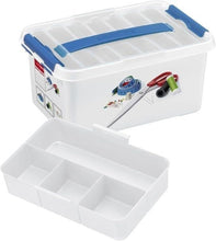 Carica l'immagine nel visualizzatore di Gallery, Sunware Q-line Cassetta da Cucito 6L – 30x20x14,5cm – Scatola per Cucito con Inserto – Contenitore Accessori da Cucito