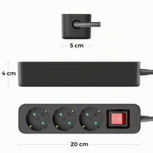 Carica l'immagine nel visualizzatore di Gallery, deleyCON Multipresa 3 Vie con Spina Piatta - 1,4m Cavo - con Interruttore ON/OFF - Ideale Dietro Mobili, Presa Multipla 