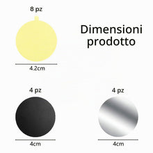 Carica l'immagine nel visualizzatore di Gallery, 8 Pezzi Calamita per Cellulare Auto, Rotondi Placche Metalliche Adesive, per Porta Cellulare Auto/Supporto Telefono Magn