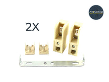 Carica l'immagine nel visualizzatore di Gallery, Set 2 Portalampade R7s Beige - 117mm - 118mm per lampade alogene e Led base in porcellana