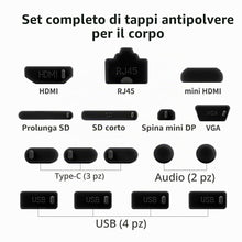 Carica l'immagine nel visualizzatore di Gallery, 16x Tappi Antipolvere in Silicone per Presa USB A, Spina per La Polvere, Tappi Anti Polvere per Presa USB, Laptop, Altop