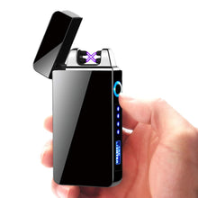 Carica l'immagine nel visualizzatore di Gallery, Idee Regalo per Papà, Regali Festa del Papà, Accendino Elettrico, USB Accendino Elettronico Touchscreen Antivento Senza Fiamma Accendino Ricaricabile Accendino, Regali Uomini, Papà, Lui