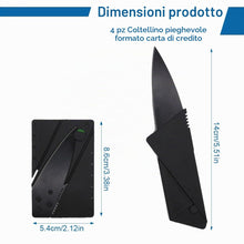 Carica l'immagine nel visualizzatore di Gallery, 4 Pezzi Coltello Per Carte Di Credito, Coltello Pieghevole Per Carte Di Credito, Coltello Tascabile Per Esterni, Mini Co