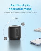 Carica l'immagine nel visualizzatore di Gallery, Soundcore di Anker Mini Cassa Bluetooth Portatile, Cassa Tascabile Altoparlante Bluetooth Portatile con Bassi Potenti, R