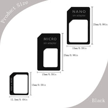 Carica l'immagine nel visualizzatore di Gallery, 5 Pcs Adattatore per Scheda SIM, Kit Adattatore 3-in-1 per Carte SIM, Convertitore di Schede SIM, con Ditale, Adattatore