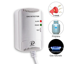 Carica l'immagine nel visualizzatore di Gallery, D MODUN-Rilevatore di Gas, Monitor di perdite di Gas Naturale GPL Carbone, Sensore di gas Metano Propano Butano, Allarme