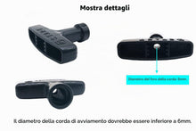 Carica l'immagine nel visualizzatore di Gallery, Corda di avviamento a strappo con maniglia di avviamento a tirare, 2,4m / 5,0mm, corda di avviamento e maniglia per moto
